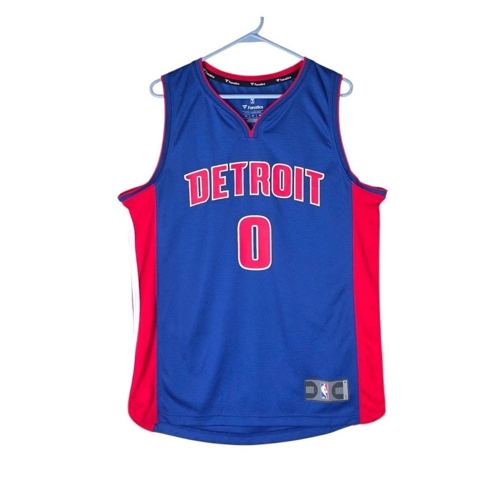 Fanatics Detroit Pistons Andre Drummond #0 Jersey Shirt Mens M Blue Swingman NBA